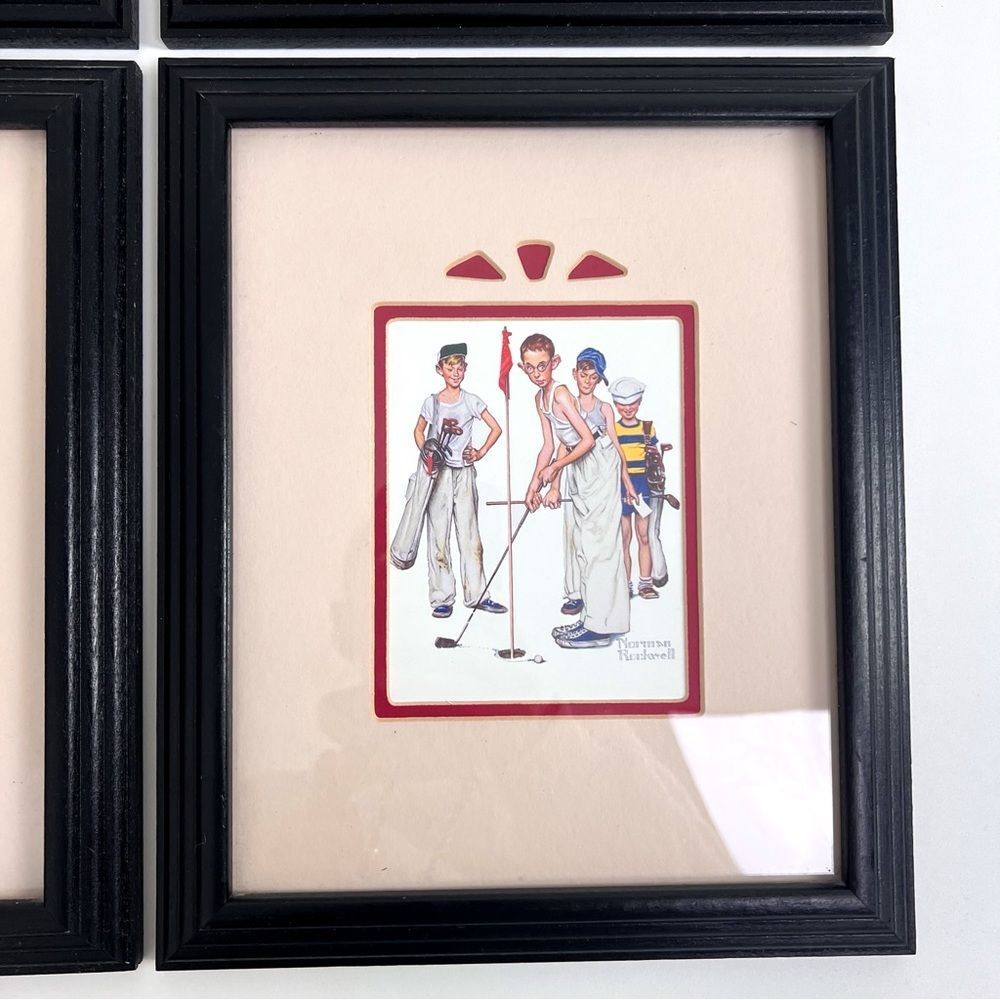 4 Vintage Norman Rockwell Framed Prints - Picture 5 of 7